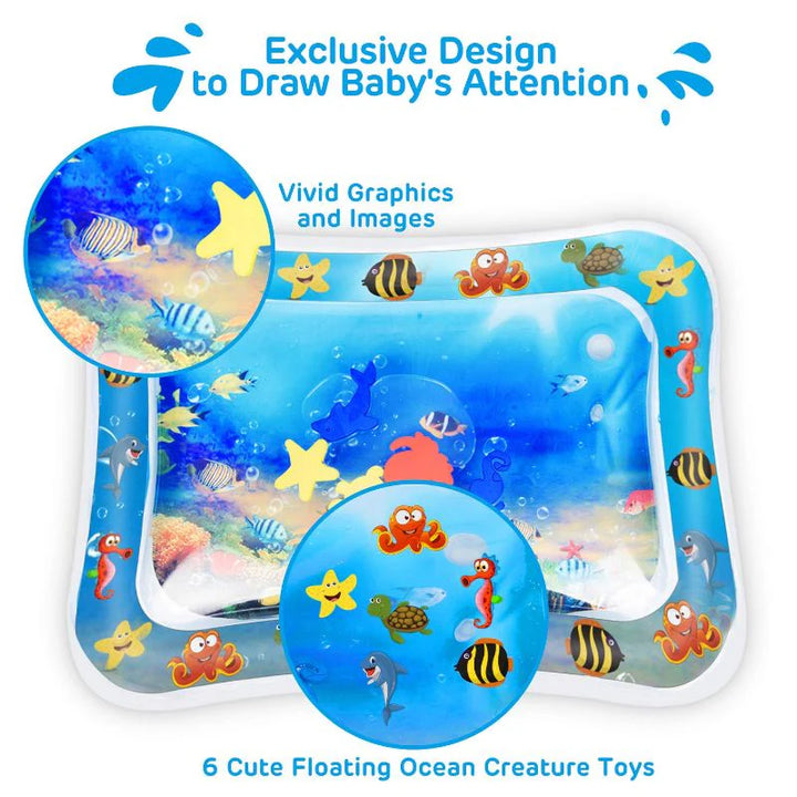 Inflatable Baby Water Play Mat – Tummy Time Toy for Infants