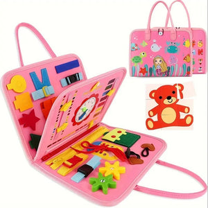 Felt Busy Book for Toddlers Blue