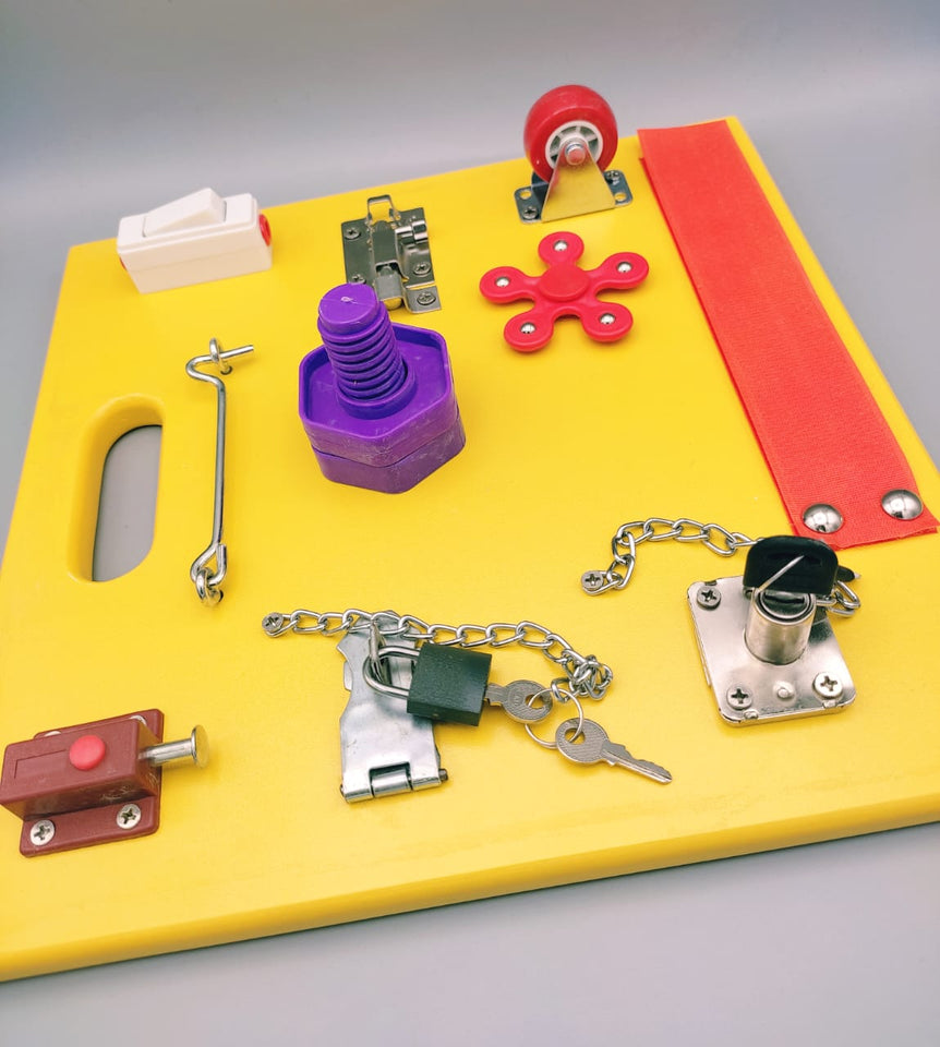 Montessori Busy Board: Fun Activities for Toddlers - tet – Shop Learning & Educational Toys Online in Pakistan