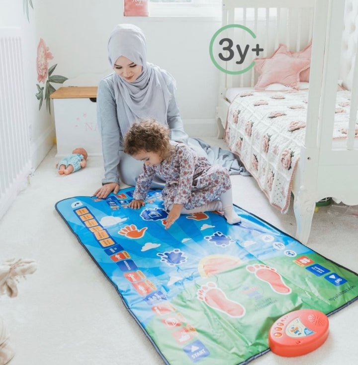 Interactive Educational Prayer Mat for Kids – Touch-Sensitive Islamic Learning Mat with Voice Guide