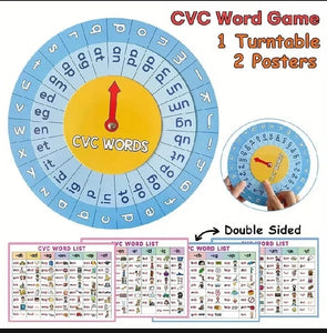 CVC Words Phonics Spinner Game