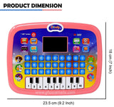 Educational Computer Learning Tablet for Kids 3-8 Years  LED Screen, QWERTY Keyboard for ABC, Spelling, Reading & Piano Music Games