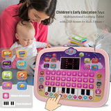 Educational Computer Learning Tablet for Kids 3-8 Years  LED Screen, QWERTY Keyboard for ABC, Spelling, Reading & Piano Music Games