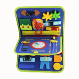 Felt Busy Book for Toddlers Blue