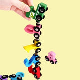 Wooden Magnetic Train Toy with Numbers & Blocks