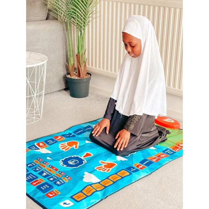 Interactive Educational Prayer Mat for Kids – Touch-Sensitive Islamic Learning Mat with Voice Guide
